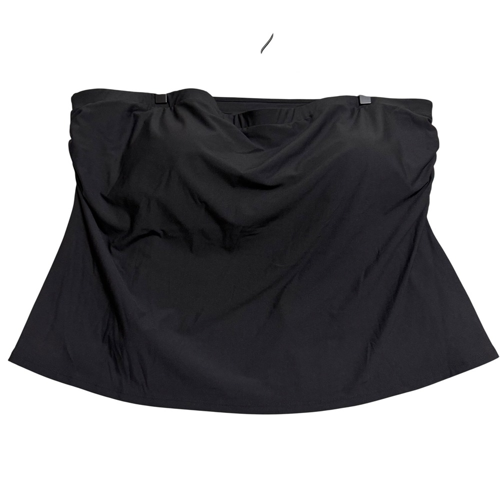 CALIA Bandeau Tankini Women 3X Pure Black Swim Top UPF 50+ WSA23304WP NEW